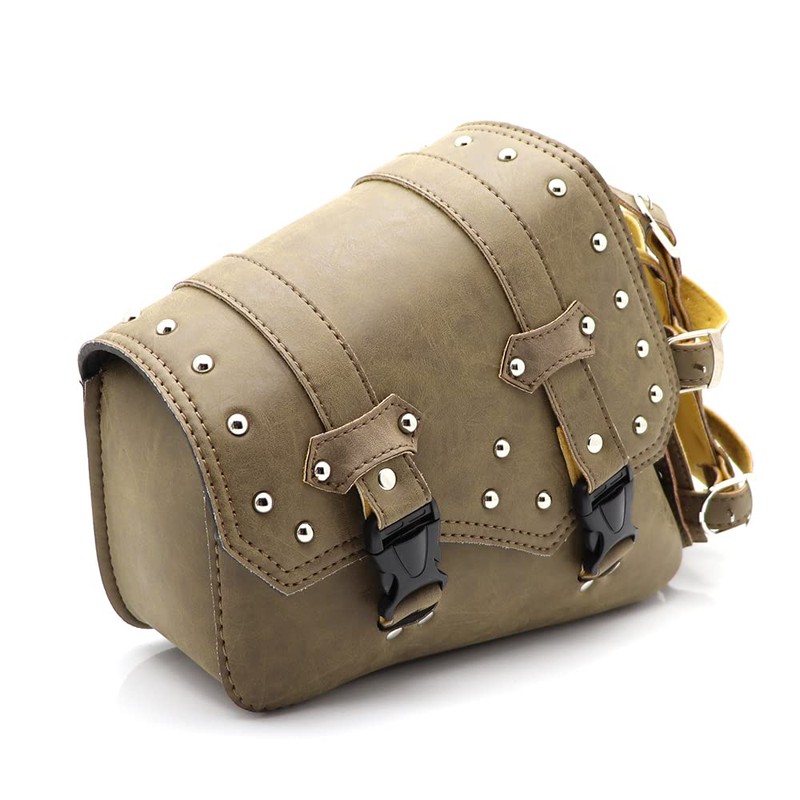 BENEALL Motorcycle Side Bag Saddlebags PU Leather Motorcycle Swingarm Bag