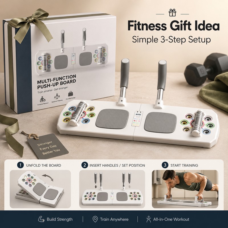 Portable Push Up Board for Home Workouts – Foldable Fitness