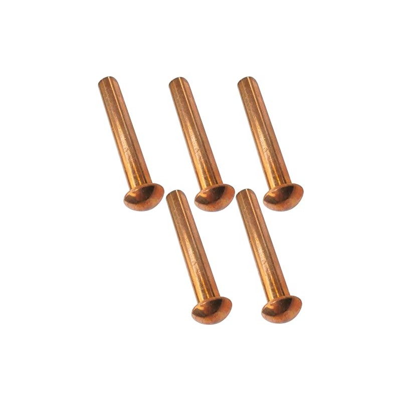 AERZETIX - C48035 - Set of 5 Copper Rivets -