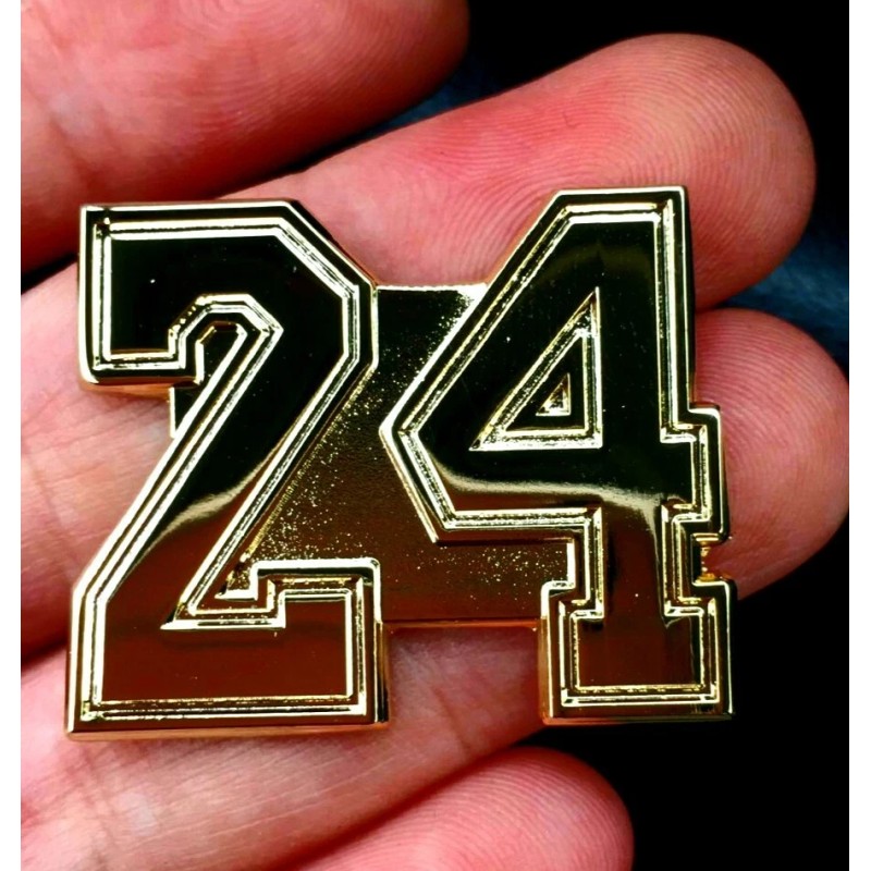Original Kobe Bryant Gold Lakers 1.25" #24 KB Lpapel Pin