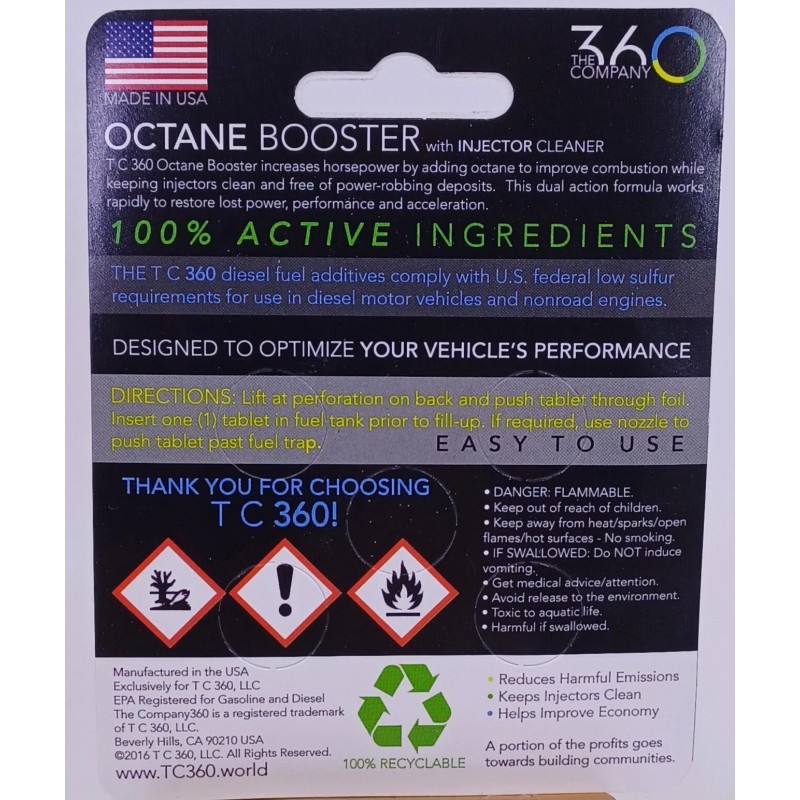 The 360 Company Octane Booster With Injector Cleaner (5 Packs)