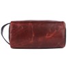 CRICKET-GIFTS Buffalo Leather Cricket Wash Bag Durable Toiletry Bag for