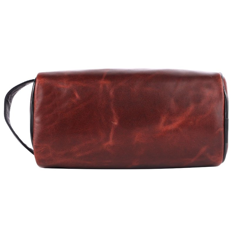 CRICKET-GIFTS Buffalo Leather Cricket Wash Bag Durable Toiletry Bag for