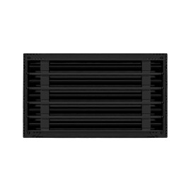 BUILDMART - 18x10 Modern AC Vent Cover - Decorative Black Aluminum Air Vent - Standard Linear Slot Diffuser - Heating and Cooling Register Grille for Ceiling, Walls & Floors - Texas Buildmart