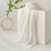 GZRYEJLEI 1pc White Cotton Blend Crinkle Soft long Scarf with