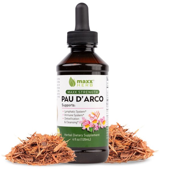 Maxx Herb Pau D' Arco Extract, Taheebo Tea Inner Bark for Detox & Cleansing ,4oz