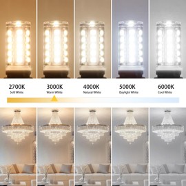 Ocixhbe G9 LED Bulb Dimmable 3W, T4 G9 4W Replacement for 40 Watts Halogen, 3000K Warm White, Chandelier Lighting, AC 120V No-Flicker, Pack of 6