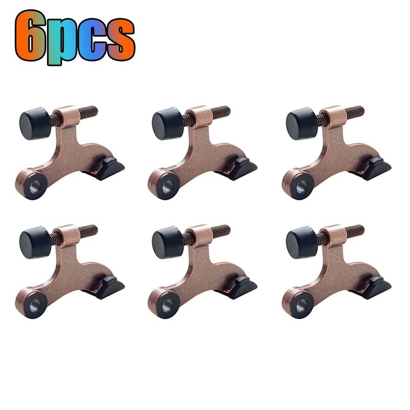 Lyaciomn 6Pcs Hinge Pin Red- Door Stopper Adjustable Heavy Duty