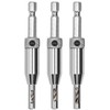KOTARBAU Set of 3 Hinge Drill Bits Self-Centring HSS Steel