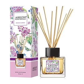 AREON 1 Unidad de Aromatizante para Hogar y Baño de 50 Ml, Varitas Difusor de Varillas Elegante y Fresco para Cuarto Sala Ideal para Crear un Ambiente Acogedor y Relajante (1 Pieza, French Garden)