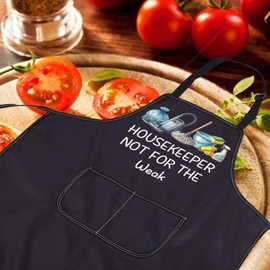 CENWA Housekeeper Not For The Weak Apron With Pockets Cleaning Lady Apron Housekeepers Maid Services Gift (housekeeper- apron)