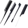 LilaLemon 4pcs Back Combing Combs, Back Tail Teasing Comb,Triple Teasing
