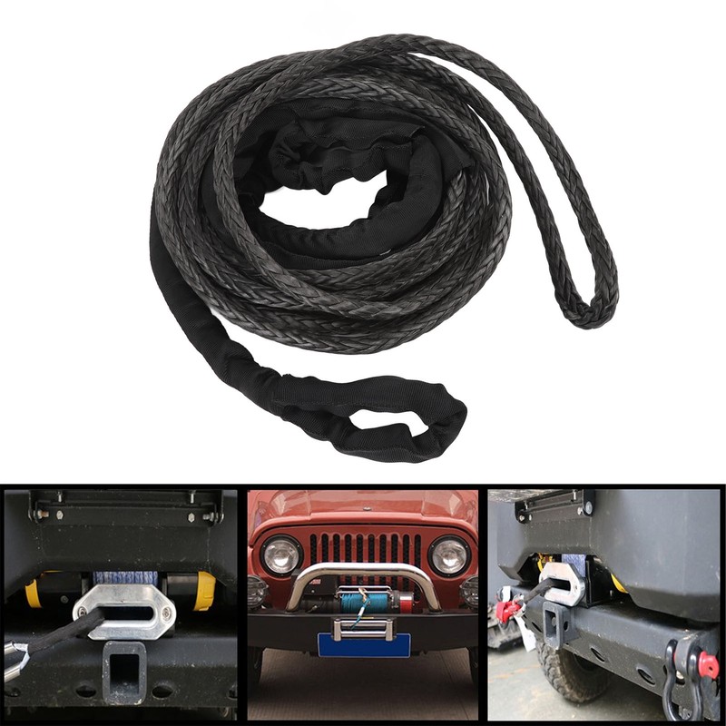 Synthetic Winch Rope 26455lbs Break Strength Winch Cable Line Extension