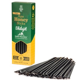 50-pack Siberian Wild Taiga Forest Honey Sticks with Shilajit 10% 100% Raw Taiga Honey Natural Shilajit Resin Energy Support