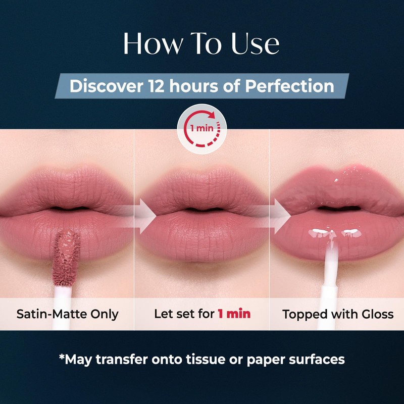 Laka Perfect Twin Lip - Dual-Ended Matte Liquid Lipstick &