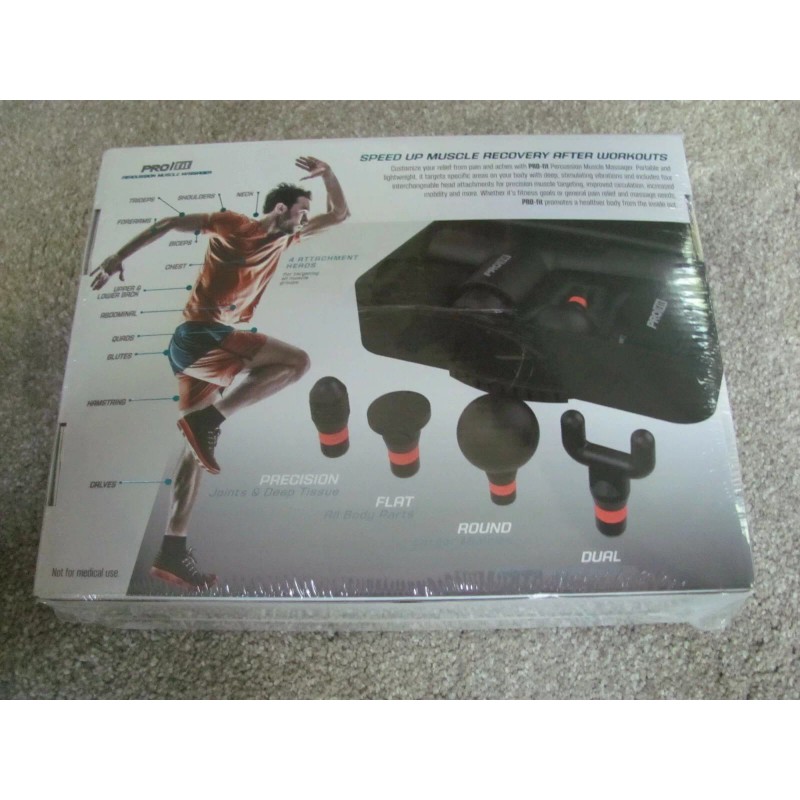 Tzumi Brand New Pro Fit Percussion Muscle Massager Gun with