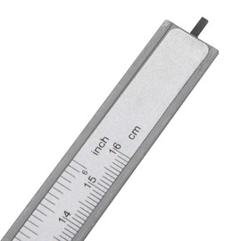 Stainless Steel High Precision Metal Vernier Caliper Manual Fine Adjustment Caliper Tools Micrometer Ruler (6 Inch)