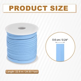 YELARXI Double Fold Bias Tape for Sewing, Quilt Binding Cotton Bias Tape Double Fold 1/4 Inch 25 Yards Fit for Hemming Seaming DIY Crafts Piping - (Light Blue)