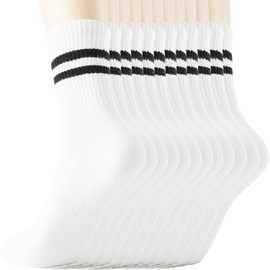 Gendewiner 6 Pairs White Non Slip Yoga Grip Pilates Socks for Women&Men Anti Slipper Grippy Socks for Ballet, Hospital, Dance, Trampoline, Barre