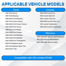 Gas Cap Replacement XU5Z-9030-JA for Ford 1997-2004 Mustang, 1998-2009 Ranger, 1997-2003 Explorer, 1999-2004 Town Car,1998-1999 Tracer, Lincoln Mercury-Replace FC961