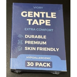 Viory Gentle Tape Extra Comfort Hypoallergenic 30 Pack, Strong & Durable, Sealed