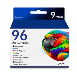 Remanufactured T096 96 Ink Cartridges R2880 Ink T0961 T0962 T0963 T0964 T0965 T0966 T0967 T0968 T0969 Replacement for 96 Ink Cartridge Works with Stylus Photo R2880 Printer Ink 9-Pack