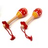 1 x unit. 17 cm miniature maraca. small. pine wood