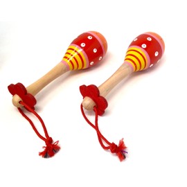 1 x unit. 17 cm miniature maraca. small. pine wood (0-8) SIZE for the little ones