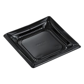 Chuo Kagaku 11254 Lunch Box Disposable CT K19 Black - BK Body L1, 50 Pieces, Black, Approx. 1.1 x 7.4 x 7.4 inches (2.7 x 18.7 x 18.7 cm)
