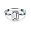 Trilani Women's Solitaire Ring 925 Sterling Silver with Cubic Zirconia