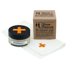 ShoeRescue All-Natural Wax for Leather Boots, Shoes & Bags | Super Spreadable Creamy Wax | Comes with Cloth to Apply | 3.53oz/100g