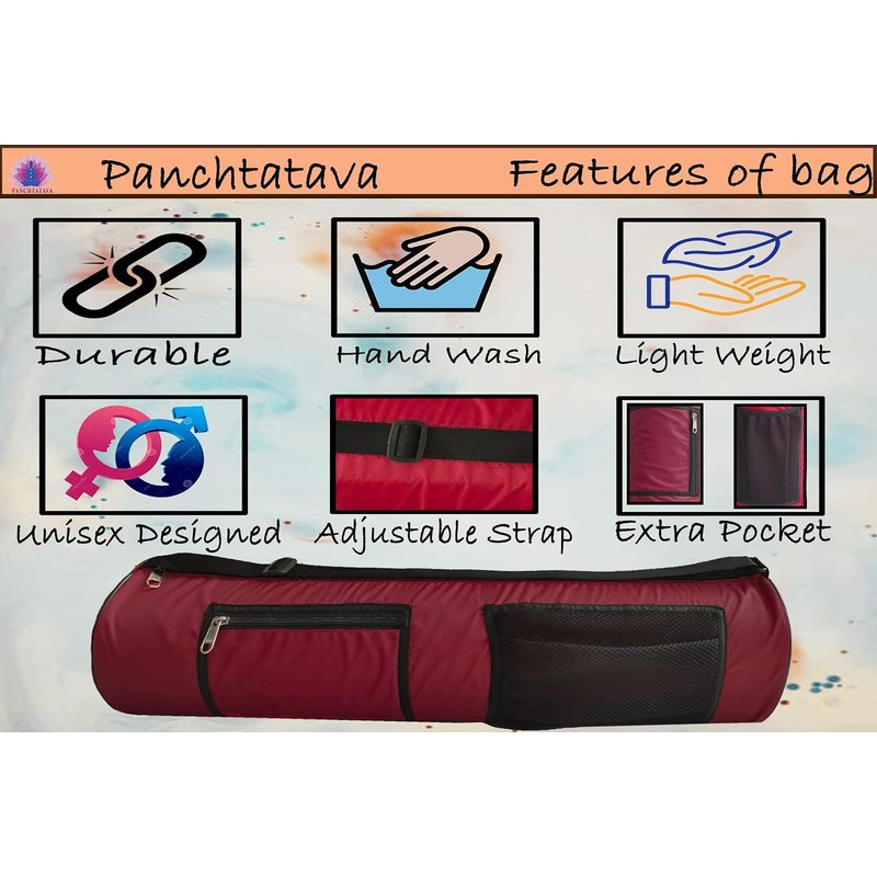 Premium Waterproof Yoga Mat Gym Bag with Zipper, Pockets and