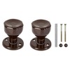ADGO 1 x Brown Double Sided Door Knob for Gate,