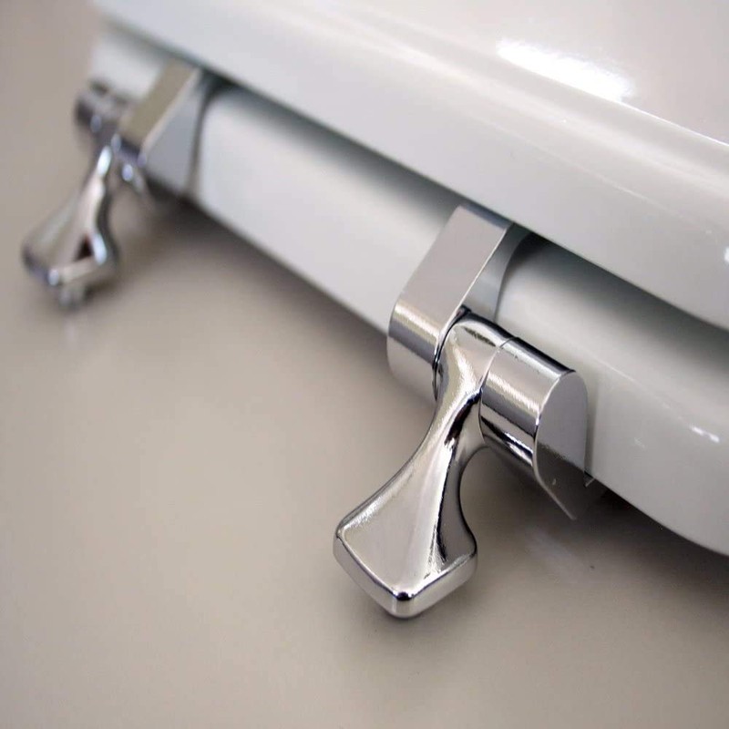 MAYFAIR 1844CP 000 Toilet Seat with Chrome Hinges will Never