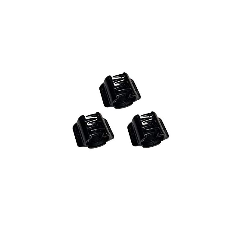 Linziclip Mini pinza de mandíbula para el cabello, negro y