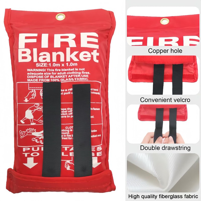 Home fire Blanket, Camping Emergency Escape fire Blanket, Burn Prevention,