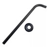 Bauen Kit Regadera Redonda 20cm Monomando Y Brazo 50cm Negro
