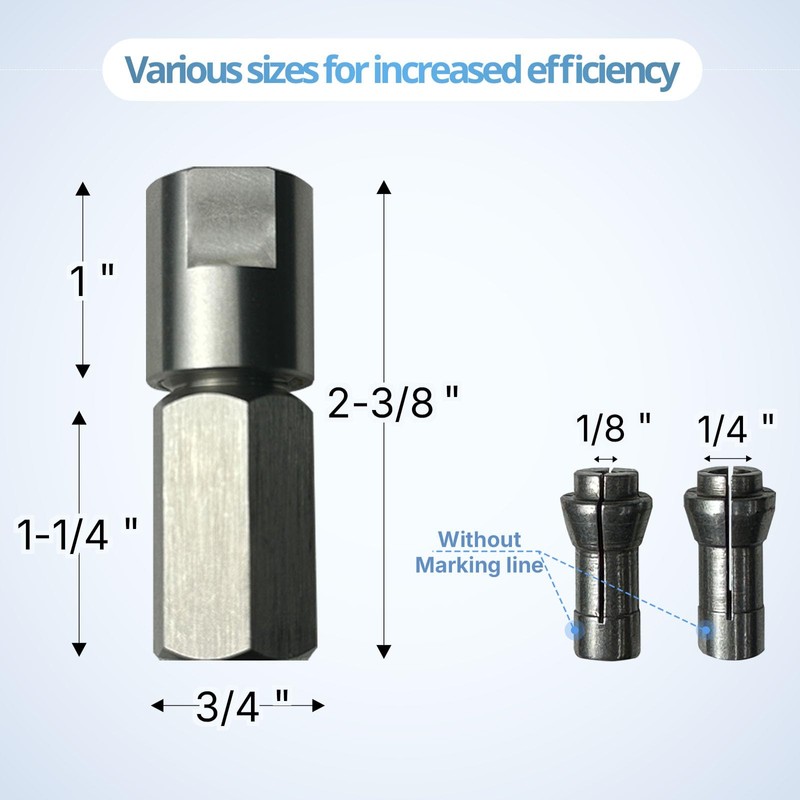 Neeki Flapper Adapter, stainless steel angle grinder adapter, compatible with