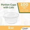 QNP Supplies (100 Sets) Small Plastic Portion Cups with Lids