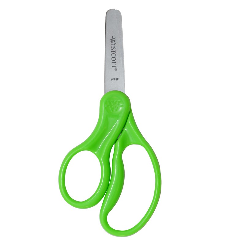 Westcott 13594 Left-Handed Scissors, Hard Handle Kids' Scissors, Back to