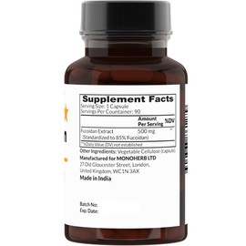 MONOHERB Fucoidan 85% 500 mg - 90 Capsules