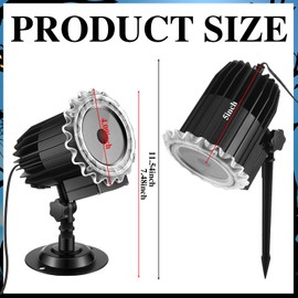 Tuanse Christmas Outdoor Snowflake Projector Lights LED Flood Light Holiday with Stars for Xmas Party Garden Landscape Decoration