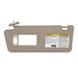 NHILES Driver Left Side Sun Visor Replacement Fits for Toyota Tacoma 2005-2015 Sunshade with Light 7432004210E0 Color Beige
