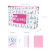 160 Pink Engraved American Mahjong Tiles Set with Carrying Bag