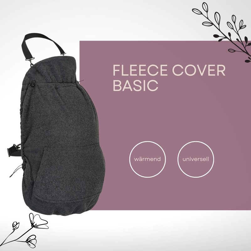 Hoppediz Tragecover Basic - wärmendes universal Fleece-Cover für Tragetuch und