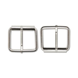 Trimming Shop Multi-Purpose Metal Roller Buckle Single Prong Strap Adjuster Pin Buckle Fastener for Backpack, Luggage, Shoes, Bags, Belts, Leathercrafts, DIY Accessories