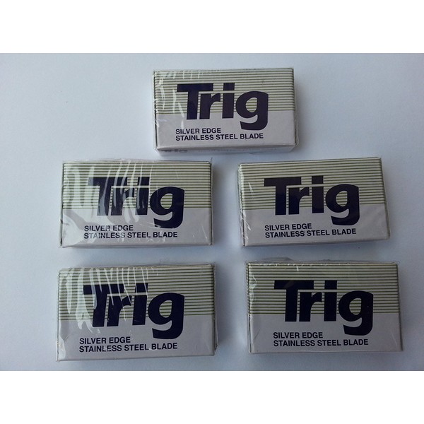 TRIG Silver Edge Stainless Double Edge Razor Blades (50) by Lord