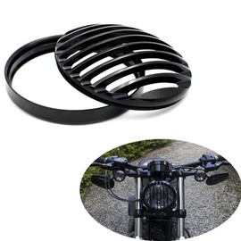 Metal Headlight Grill Cover Fits Harley Davidson Sportster XL 883 1200 X48 Black