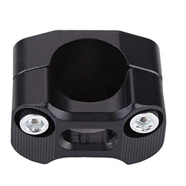 Motorcycle Handlebar Clamp Aluminum Alloy 28mm Motorcycle Handlebar Grip Fat Bar Mount Clamps Riser (Black)