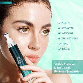 Under Eye Cream for Dark Circles and Puffiness – Caffeine Eye Serum with Retinol, Peptides & Hyaluronic Acid for Fine Lines, Wrinkles, Bags & Tired Eyes, Hydrating Anti-Aging Eye Treatment for Men and Women, 30ml